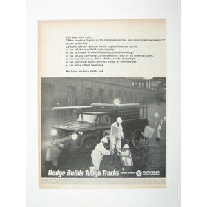 Vintage Dodge Trucks Chrysler Division 1960s Print Ad